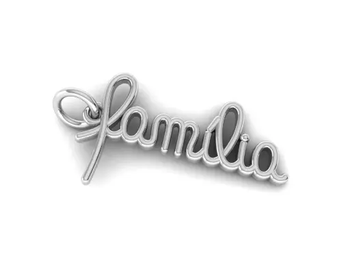 PINGENTE MANUSCRITO FAMÍLIA 